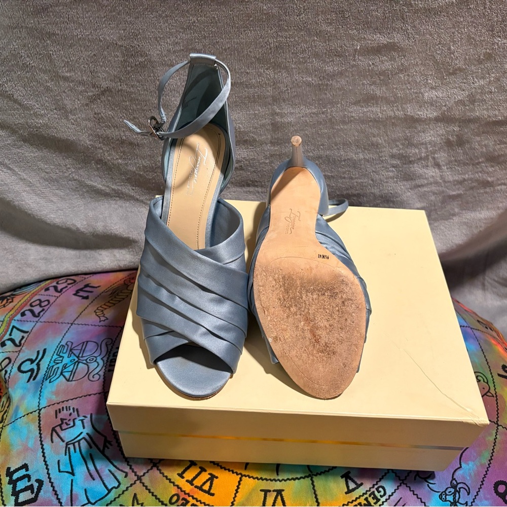Vince Camuto Light Blue Satin Sandals